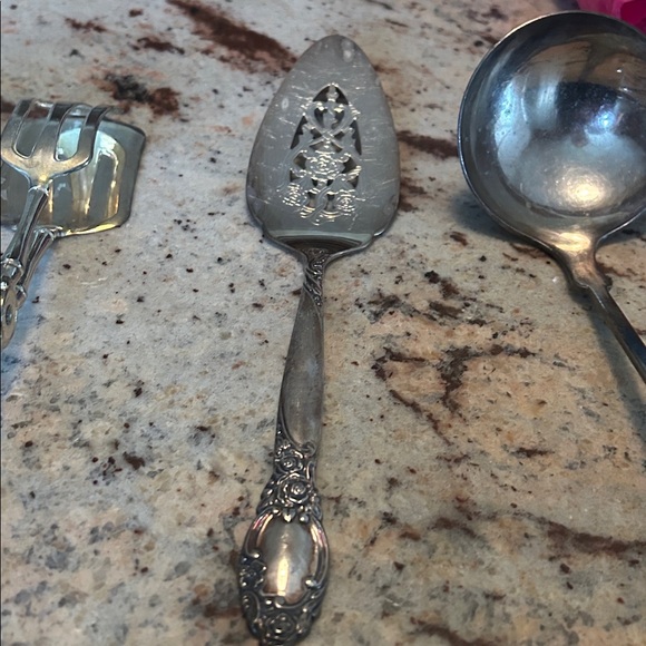 Vintage  Silver Plated  Serving Utensils Set set of 4